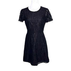 J.Crew Factory Store Black Floral Lace Casual Dress Size 4